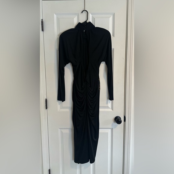 Vintage Casadei Neiman Marcus Beaded Open Back Black Dress size M - Picture 14 of 16